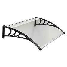 Pensilina Plexiglass 100X80 cm Trasparente per porte finestre ingressi e portoni