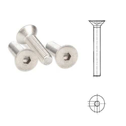 Vite testa piana svasata inox - piana,