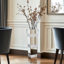 Vaso da terra in vetro argento