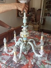 lampadario Capodimonte Vintage