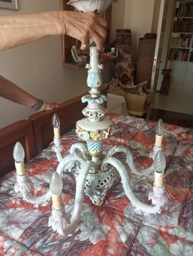 Lampadario capodimonte vintage - lampadario,
