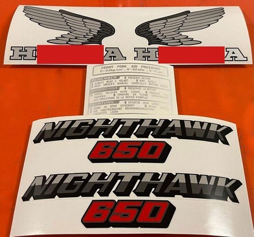 Nighthawk 650 serie adesivi - nighthawk,
