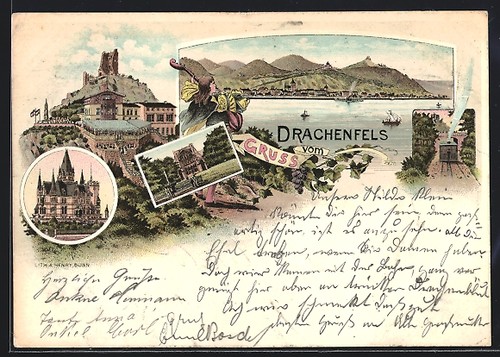 Litografia roccia del drago - del,
