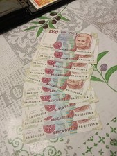 87n Lotto 10 Banconote 1000