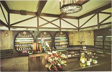 California L'enoteca della cantina colonia svizzera italiana cartolina d'epoca