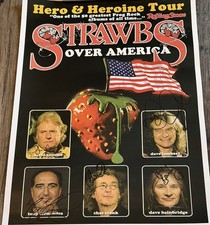FOLK / PROG / THE STRAWBS: 'HERO & HEROINE' FULLY SIGNED TOUR POSTER RARE