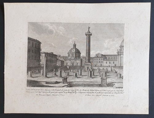 Stampa antica colonna - stampa, trajana