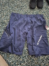 Decathlon B'Twin Pantaloncini MTB Uomo XXL 2XL Blu Navy Nuovi Etichette Corti 500...