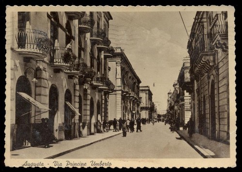 Cartolina augusta via principe - augusta,