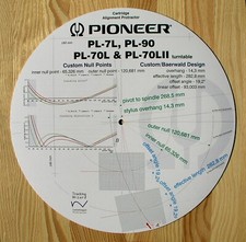 Pioneer PL-7L/70L/70LII e PL-90 goniometro allineamento braccio (design Baerwald)