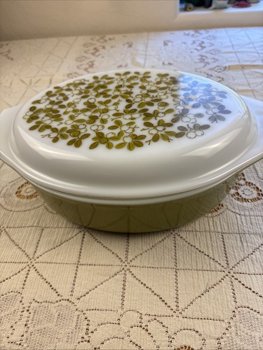 Casseruola vintage pyrex verde - vintage,