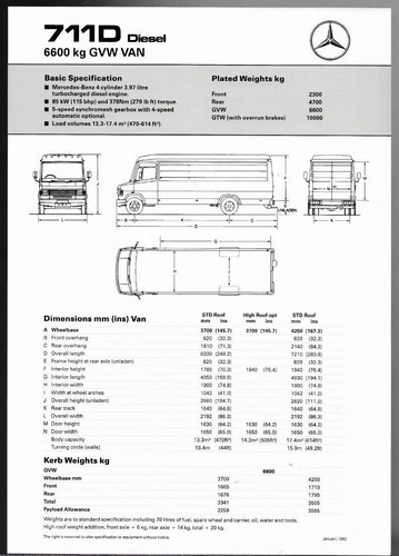 Mercedes benz 711d van - mercedes-benz,