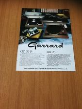 1976 GARRARD GIRADISCHI GT 55 P & DD 75 TURNTABLE VINTAGE AD PUBBLICITA