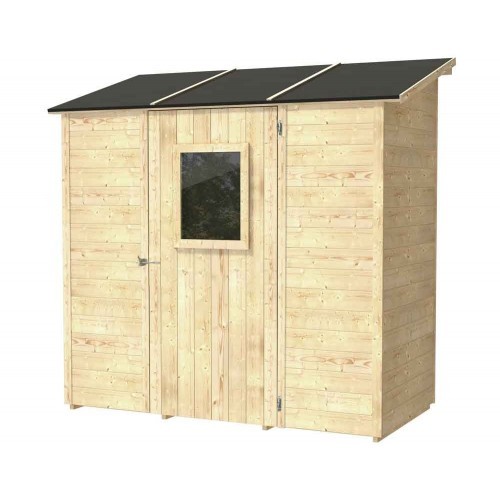 Casetta legno 2x1 addossata - casetta, in