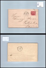 Storia postale Regno VEII da Napoli a Gallipoli sassone 20