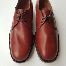 Scarpe K stile MOD da uomo in pelle bordeaux UK7 Euro41 US8 Inghilterra British vintage