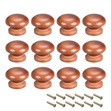 Maniglie Rotonde Armadio 35mm dia letto cucina rosso scuro in legno olmo 12pz