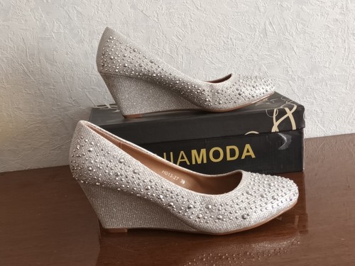 Scarpe con zeppa - argento, da