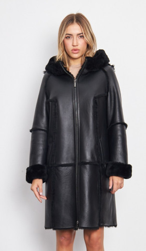 Cappotto donna shearling - , nero