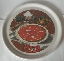 Set 4 piatti pizza SATURNIA ceramica Italiana+vassoio met, lavastov. e microonde