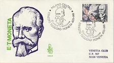 1983 FDC VENETIA 555/IT ITALIA ERNESTO TEODORO MONETA VIAGGIATA MF80897