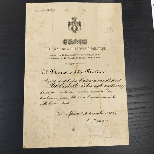 Regia marina diploma - marina, spezia