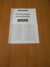 TELEVISIONE TRANSCONTINENTALE COLLEGAMENTI MONDIALI TV EUROVISIONE RETE 1958