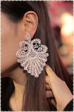 Orecchini in pizzo macrame