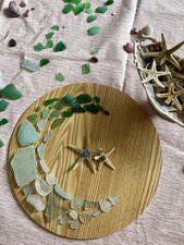 Quadro artigianale fatto a mano con verro di murano e stelle marine vere