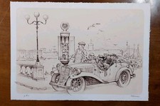 LITOGRAFIA prova autore Alberto Fremura  -50x35cm- Angeli LUCCA - Timbrata