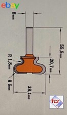 CMT FRESA PANTOGRAFO CNC PER MANIGLIE d.38,1 h.20,7 Tot. 55,5mm ATTACCO 8mm