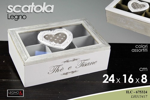 Scatola porta the legno con - scatola,