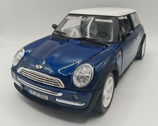 Burago | Mini Cooper 2000 | 3379 | 1:18 | Rara versione blu metallizzato e bianco