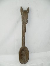 Cucchiaio cerimoniale Africa arte tribale Senufo Costa d'Avorio antico.