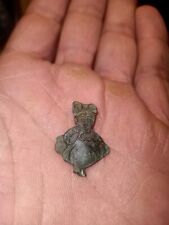 Spilla Placchetta Vintage Con Figura Bambina