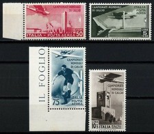 1934 ITALIA CAMPIONATI MONDIALI CALCIO POSTA AEREA  MNH   V.FIRMATI  1309 B