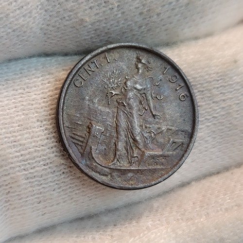 Moneta rame 1916 italia - rame,