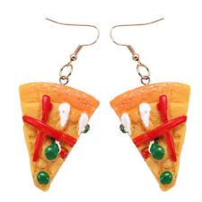 2x orecchini PIZZA orecchino pendente bigiotteria donna lega di zinco acrilico