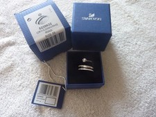 Anello Swarovski rodiato e