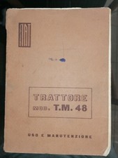 LIBRETTO USO MANUTENZIONE FIAT TM 48 TRATTORE D'ARTIGLIERIA 1951