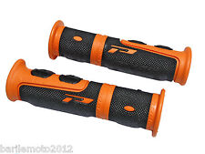 Coppia Manopole Arancione / Nero Manubrio Bici MTB - City Bike - Fixed PROGRIP