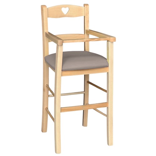Seggiolone legno naturale - seggiolone,