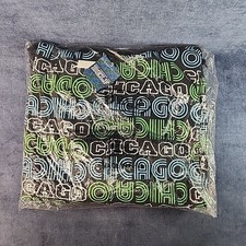 Felpa con cappuccio e zip intera DELF Chicago stampa all over Y2K NUOVA vecchio magazzino hip hop 4XL mACK