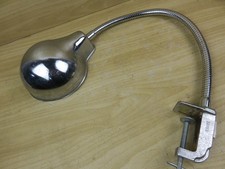 vecchia LAMPADA DA TAVOLO SCRIVANIA inox bianco RIMSA da parti ricambio morsetto