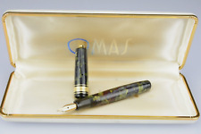 Omas Lucen Brev.73725 "Marbled-Green" Nib Extra "Flex" 14Kt-585 Italy 1936s