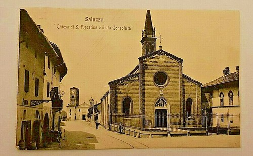 Cartolina saluzzo cuneo chiesa - cartolina,