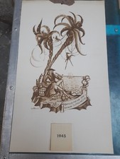 BEL CALENDARIO DEL 1945 DISEGNATO E FIRMATO COMPLETO