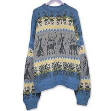 Maglione Vintage grigio e blu