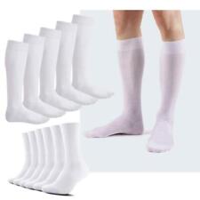 12 Paia Calzini Calze Uomo 100% Cotone colore Bianco Filo Scozia Varie Misure