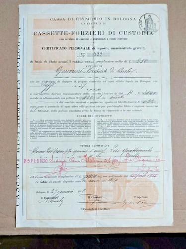 Documenti 1920 cassa - documenti,